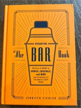 The Essential Bar Book — Orange Hardcover Cocktail Guide